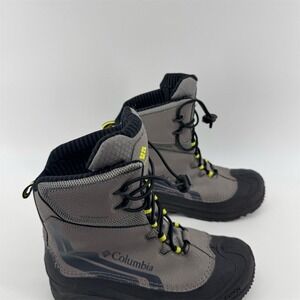 Columbia Bugaboot Plus II Men's Snow Boots Gray Waterproof Omni-Heat 200g Size 6
